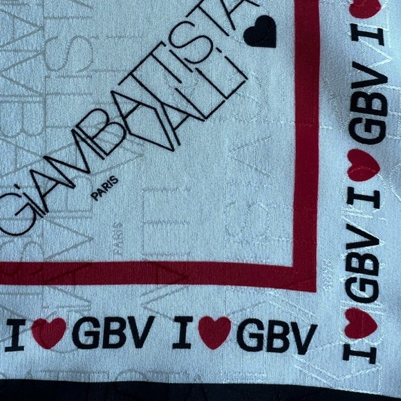 NWT Giambattista Valli Red Silk Scarf - Picture 2 of 5